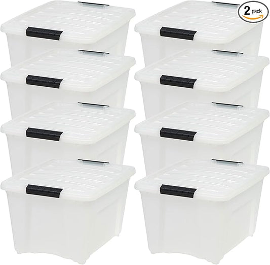 USA 8 Pack Stackable Storage Bin