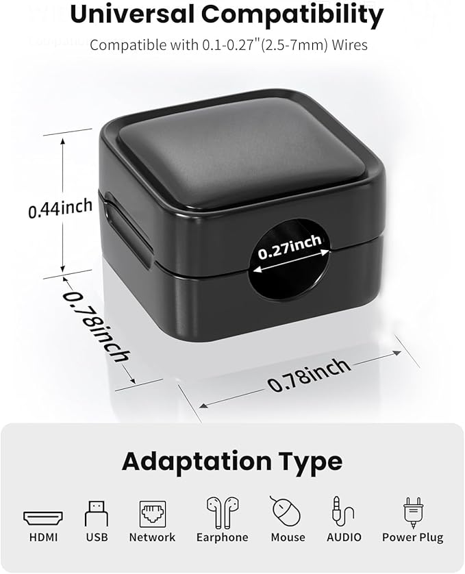 aceyoon 12 Pack Cable Clips, Strong Magnetic Cord Organizer Adhesive Cord Holder for Desk, Wire Holders for Cords for Nightstand/Home/Office/Car/Cubicle/Phone Charger/Computer