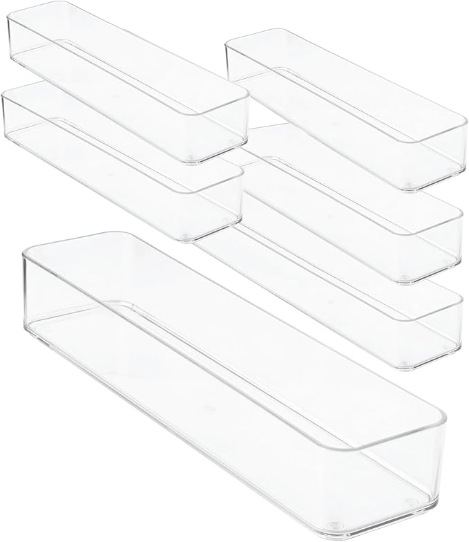 Plastic Clear Drawer Organizers. Bathroom, Kitchen, Bedroom, Gadgets