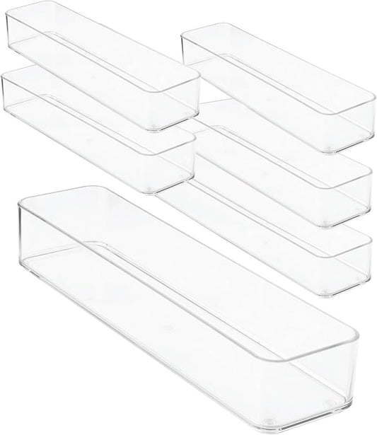 Plastic Clear Drawer Organizers. Bathroom, Kitchen, Bedroom, Gadgets