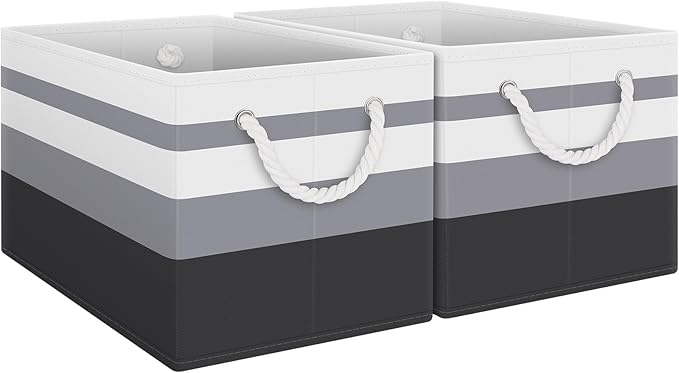 Fab totes Storage Bins 2-Pack, Gradient Grey