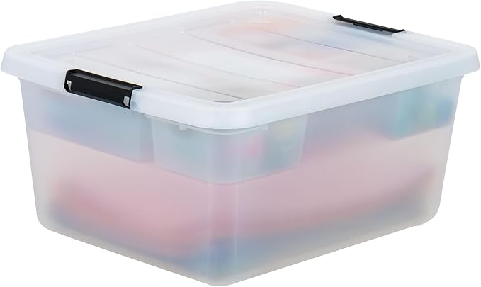 USA 18 QT Clear Storage Organizer with Removable Dividers