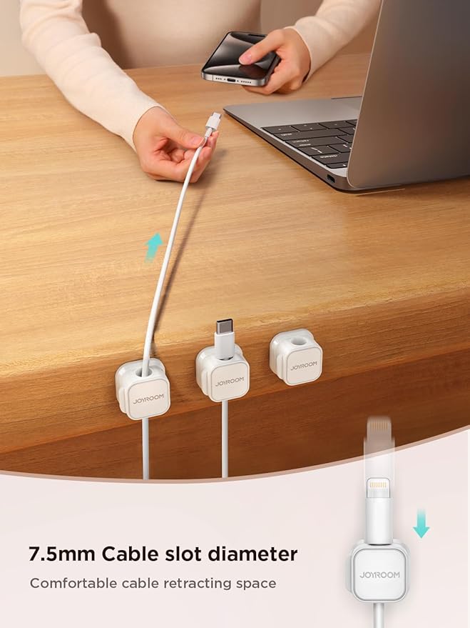 12 Pack Magnetic Cord Holder, Cord Organizer Cable Clip for Desk Management