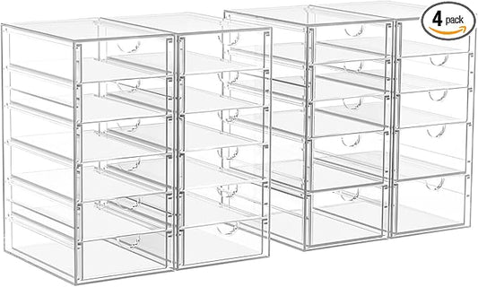 22 Drawers, Acrylic Desk Makeup Organizer, Plastic Drawers Organizer