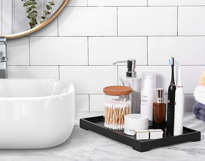 Vanity Tray, Bathroom Tray Toilet Tank Storage Tray, Resin Kitchen Sink Trays