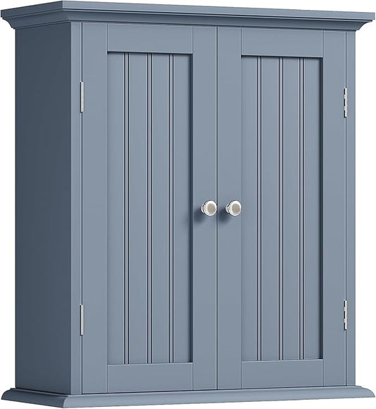 Bathroom Wall Cabinet, Over The Toilet Space Saver Storage Cabinet, Grey