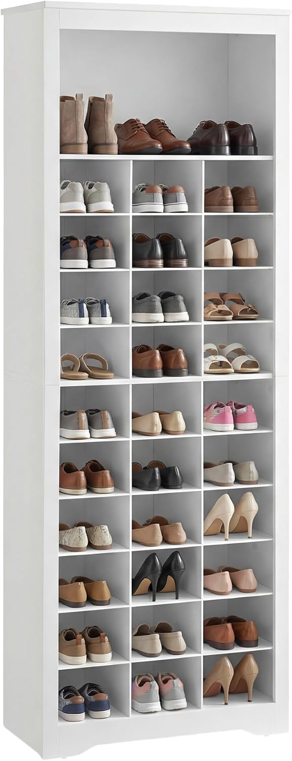 Tall Shoe Storage Cabinet, 10‑Tier, Holds Up to 30 Pairs of Shoes