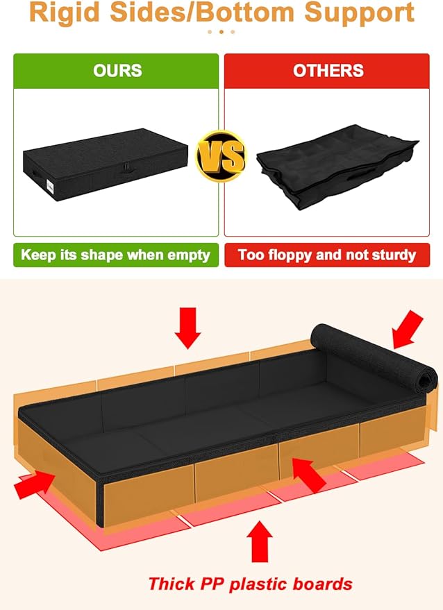 4.5 Inches Tall Under Bed Storage Containers