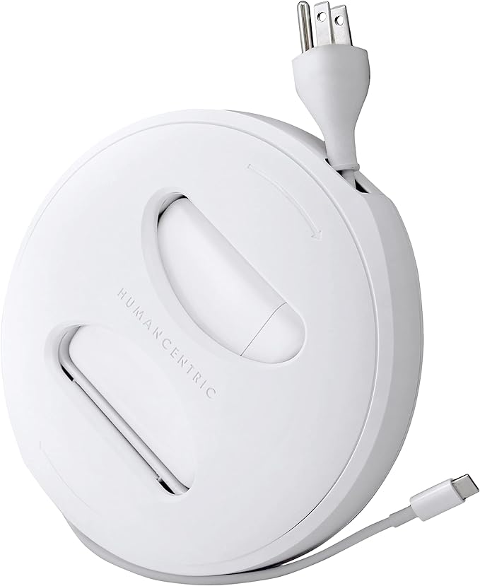 HumanCentric Cord Winder for MacBook Charger Organizer, Cable Reel for MacBook Chargers, Travel Charging Case for 60W, 61W, 67W USB-C and MagSafe, Apple MacBook Pro and Air Cord Storage, Large