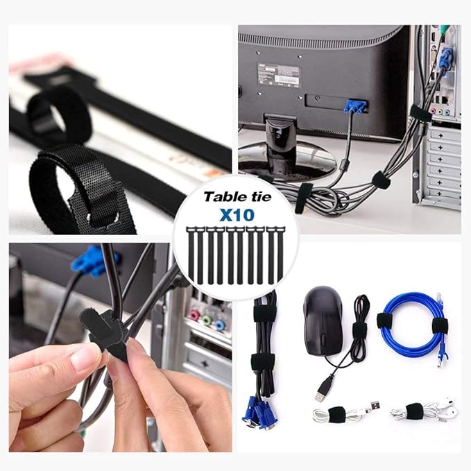 Cable Management Box, 2 Set Cable Organizer for Cable and Cord Management, White