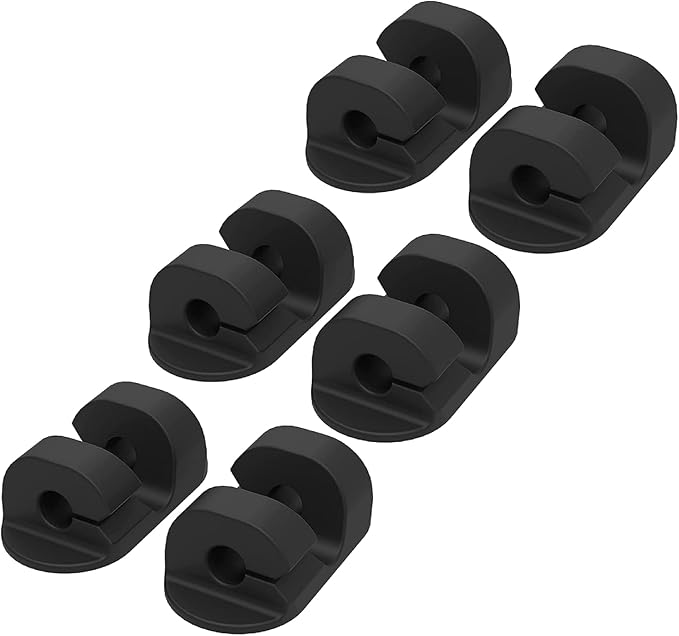 CMAA2-6PKRP 6 Pack Adhesive Cable Management Clip Kit, Cord Organizer