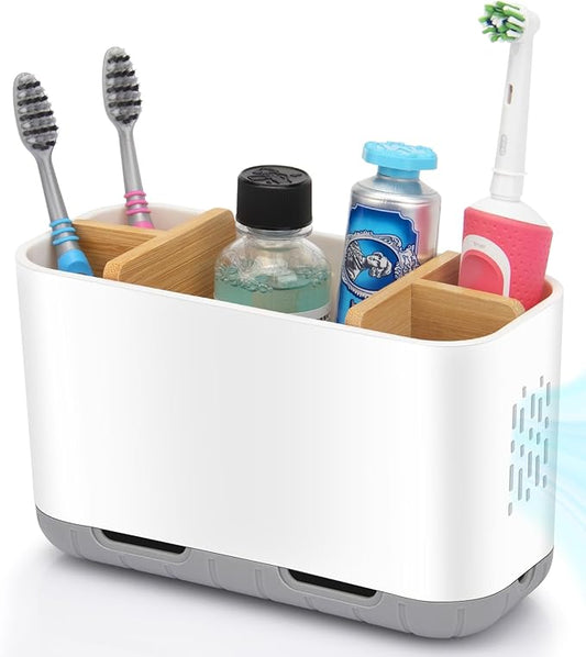 Toothbrush Holders for Bathrooms, White Tooth Brush Holder