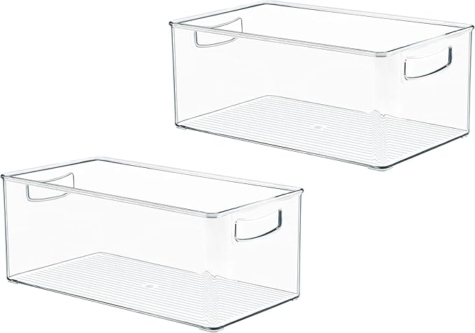 2 Pack Deep Freezer Organizer Bins
