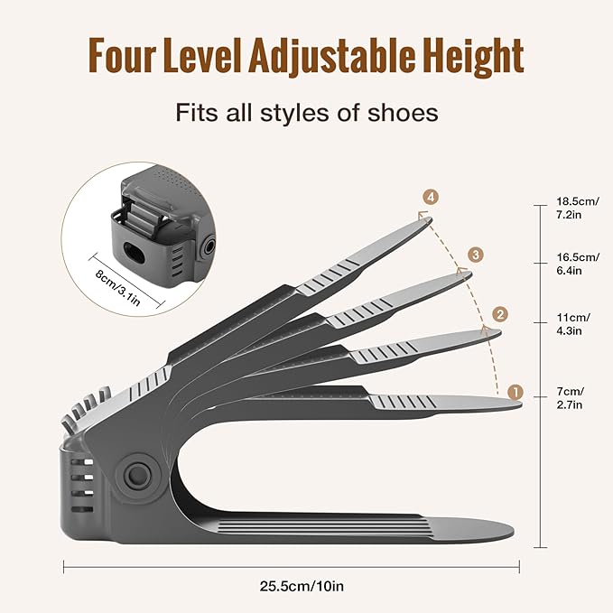 Shoe Slots Organizer for Closet, Shoe Storage Organizer Shoe Slots Organizer