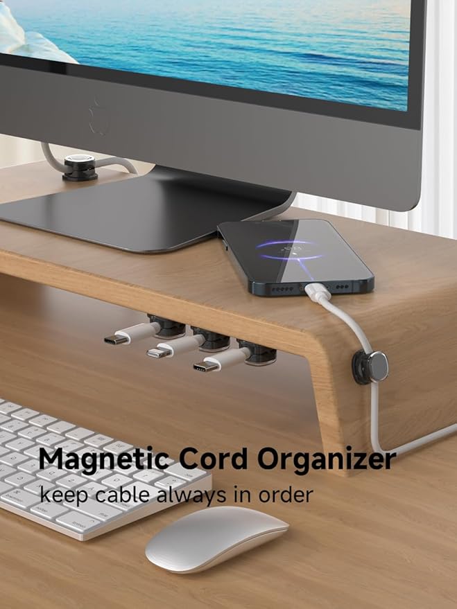 Magnetic Cable Clips, Adjustable Cord Holder Management, 9-PCS Black