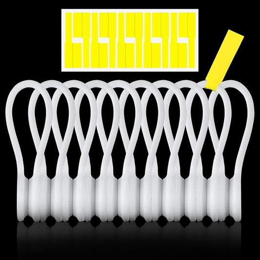 7.9'' Silicone Cord Tie Included Tags