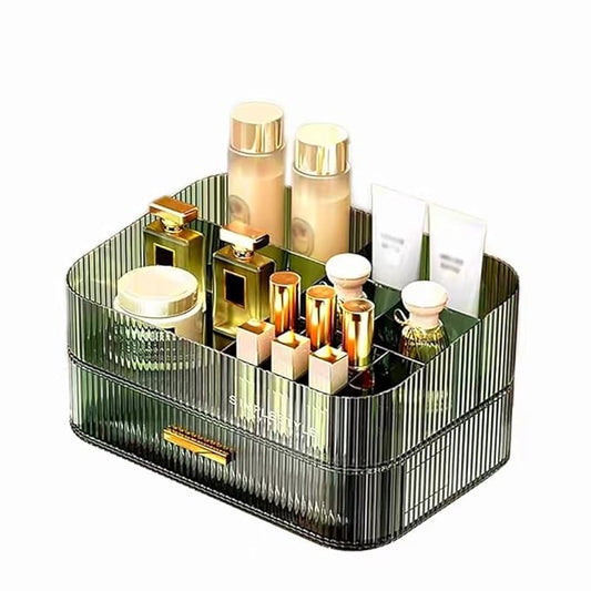 Makeup Organizer with Stackable Drawers, Green