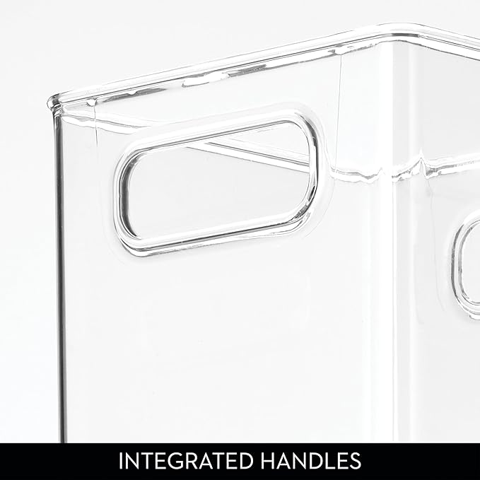 Pantry Storage Bins with Handles, Cube Organizer Bins for Cabinets or Fridge
