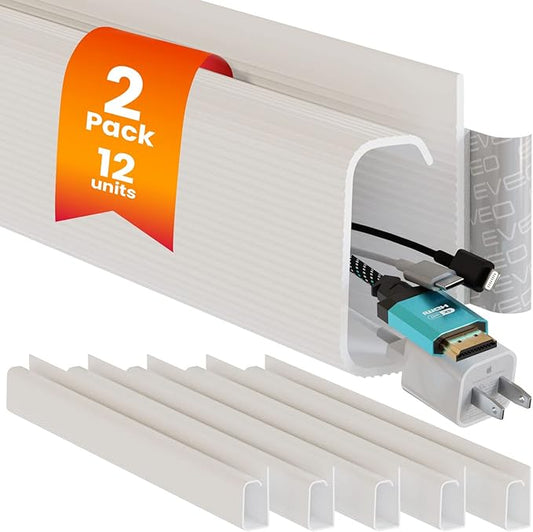 Cable Management Under Desk Kit (12 Units)- Under Desk Cable Management Cord