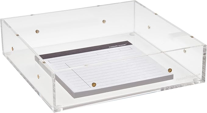 russell+hazel Large Acrylic Drawer Bloc, 6” x 6”, Desktop Organization, Clear, 1 Count, 98144