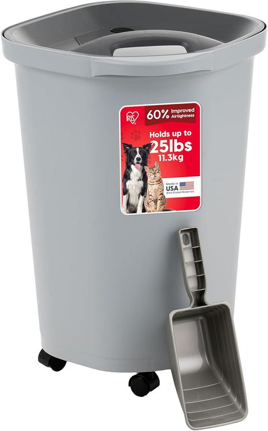USA Pet Food Storage Container 25 lbs, Gray