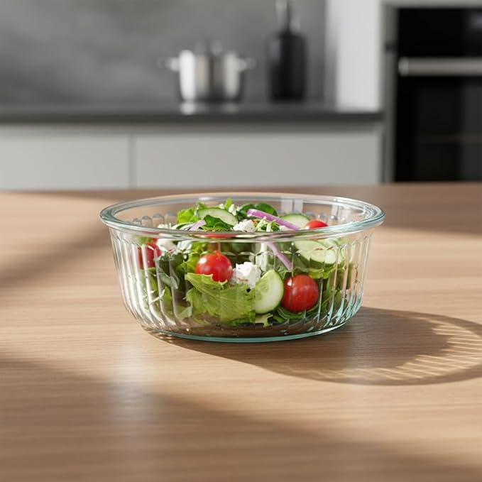 Small Round Glass Food Storage Containers with Lids