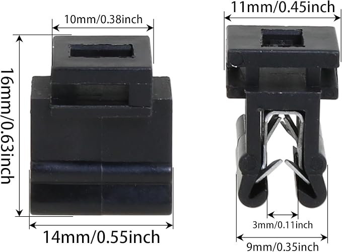 Heyous 20PCS 16x14x10mm Cable Tie Brackets Plastic Edge Mount Clip Fastener Organizer for Cord Organization