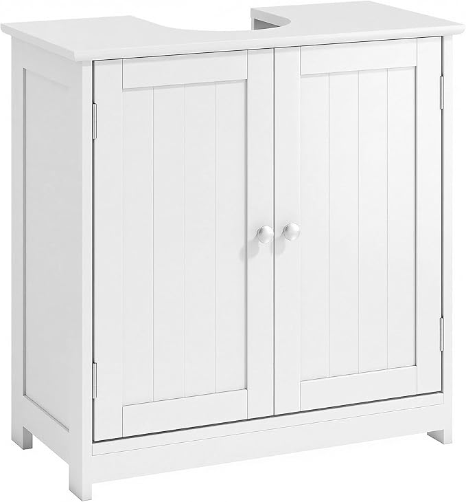 23.5" Pedestal Sink Storage Cabinet, White