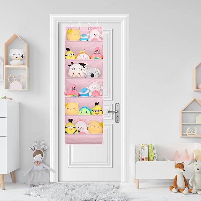 LAMB Over The Door Shoe Rack with Large Deep Pockets