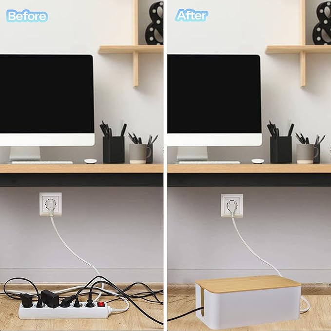 Cable Management Box Organizer, USB Hub