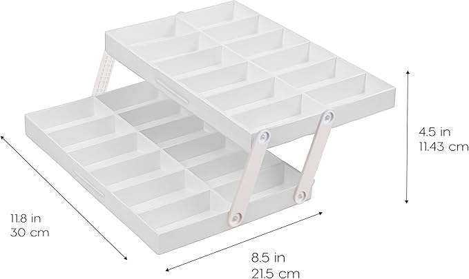 USA 2 Tier Drawer Organizer Expandable (2 Pack)