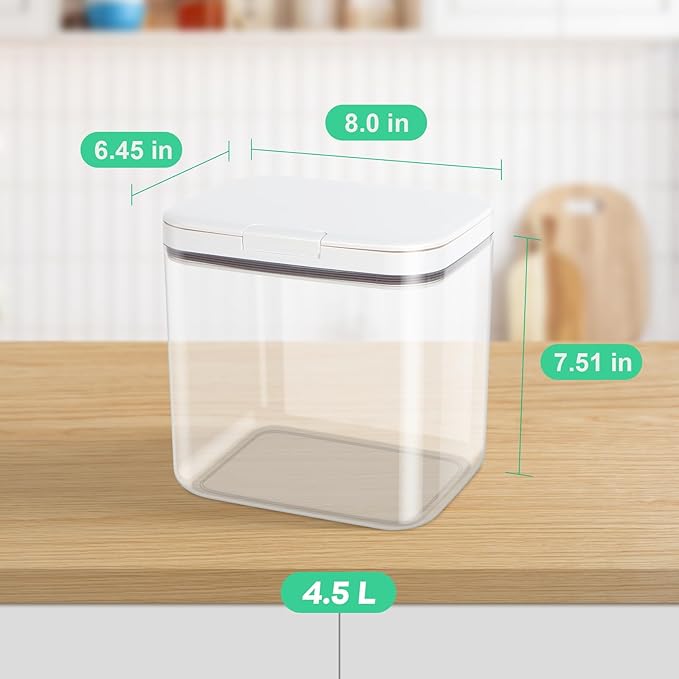 Versatile Storage Container Bin with Pop-up Lid & Scoop
