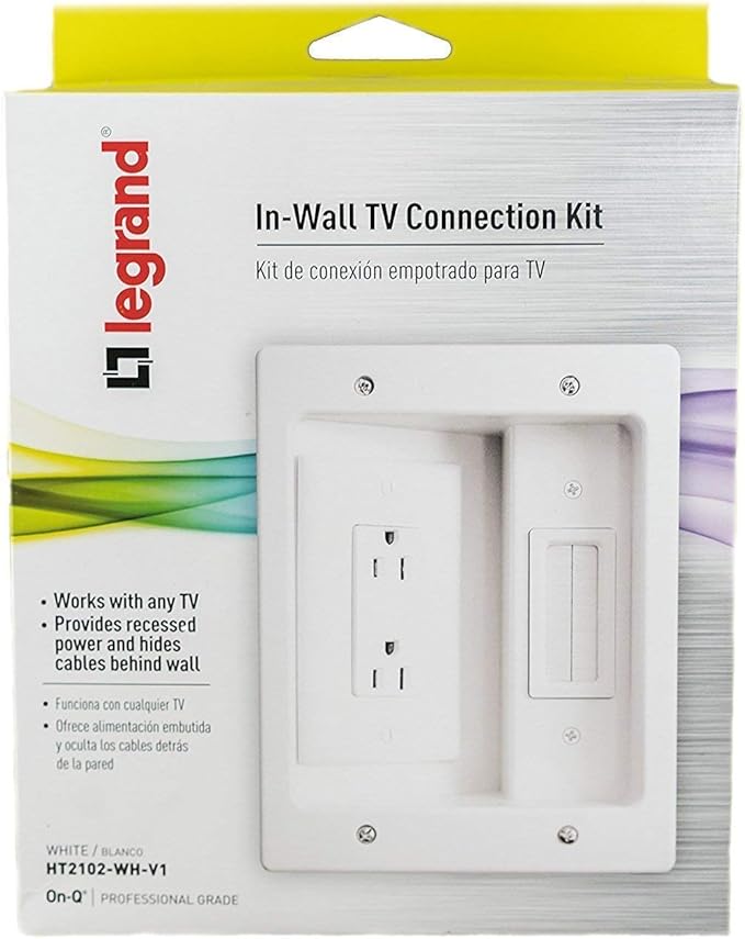 Legrand, OnQ in-Wall Cable Management Kit for Power & Low Voltage Cords