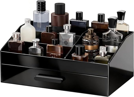 Cologne Organizer with Drawer, Perfume and Skincare -1 Layer
