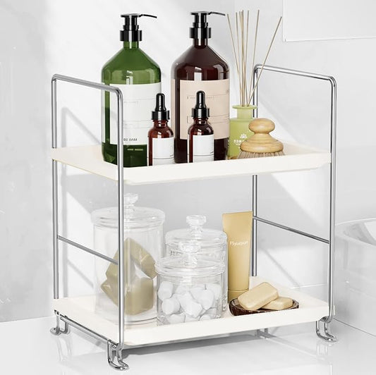 2-Tier Bathroom Countertop Organizer, Sliver