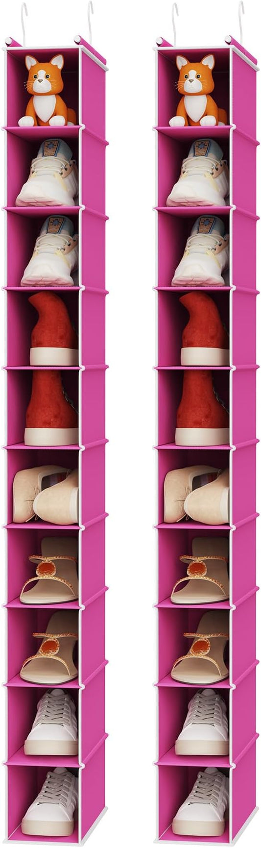 Houser 2 Pack 10-Shelf Hanging Shoe Shelf Organizer
