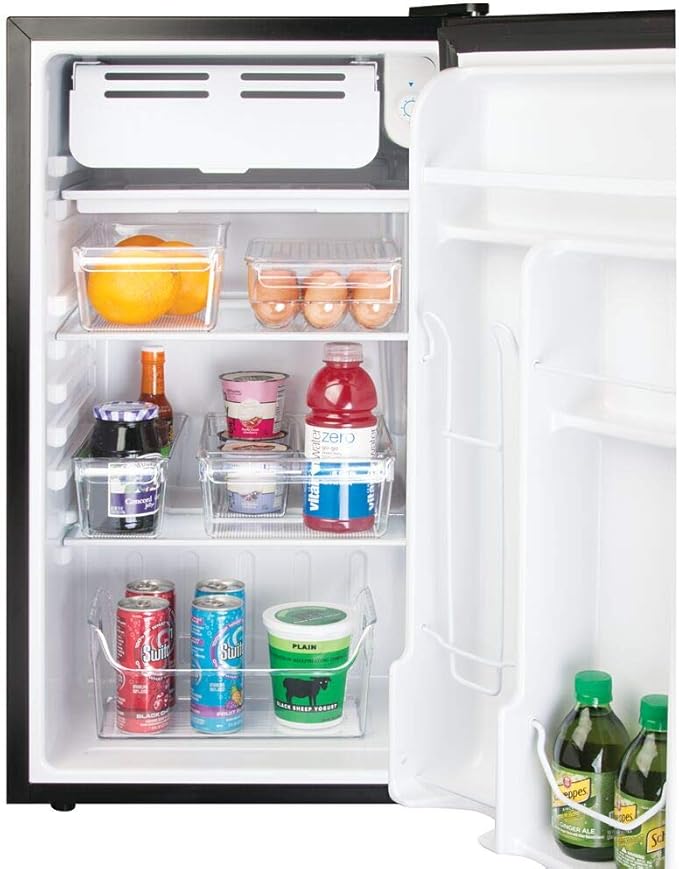 Linus Plastic Fridge and Freezer Storage Organizer Bin with Handle