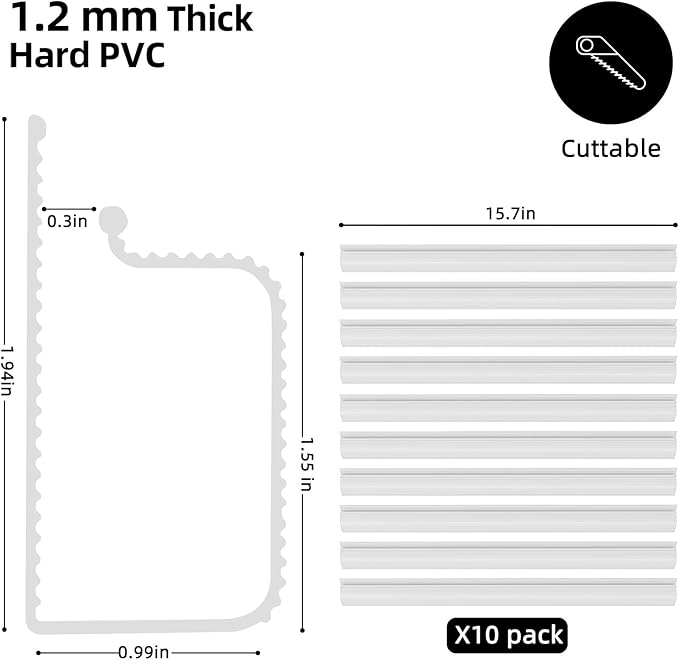 157in Cable Management, Cord Organizer, White
