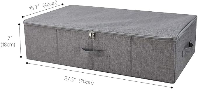 Iwill CREATE PRO Folding Washable Rigid Underbed Storage Boxes with Zip Lid