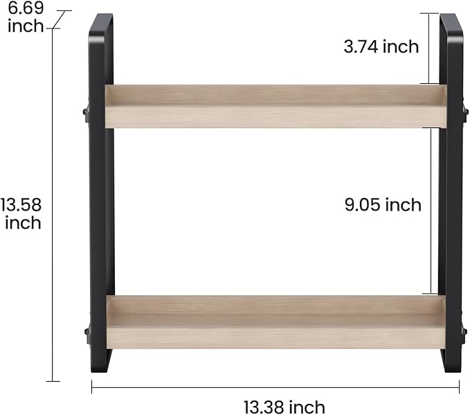 Bathroom Counter Organizer, Bathroom Countertop Organizer, Burlywood 2 Tier
