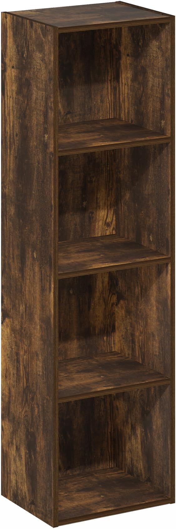 Furinno PASIR Book Shelf, 4-Tier Modern Bookshelf, Amber Pine