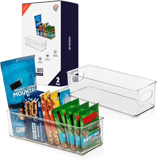 Plastic Pantry Organization and Food Storage Bin, 2 Pack