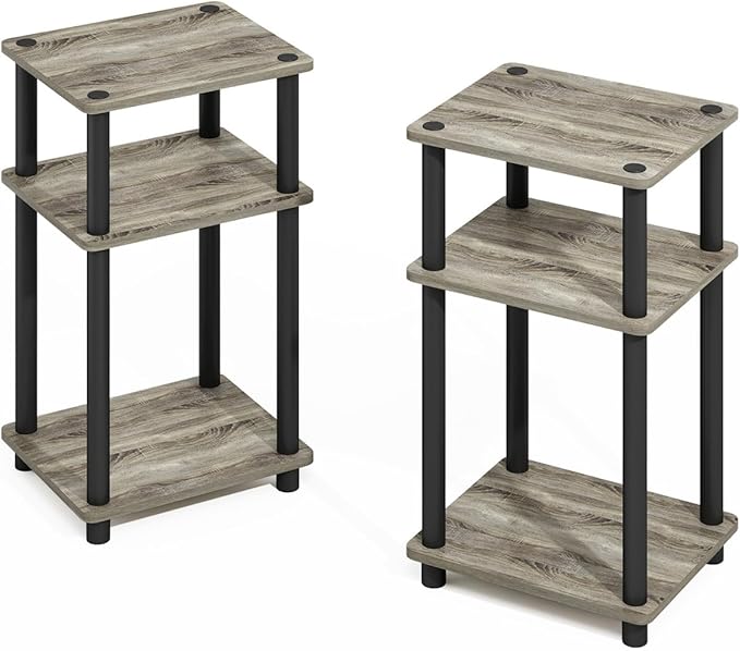 Furinno Turn-N-Tube Storage Shelves, Stackable Standing Shelf, Open Corner Shelf