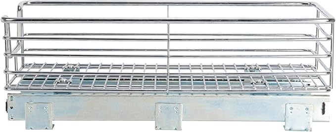 Household Essentials Chrome-Plated Steel Pull-Out Organizer with Artisanal