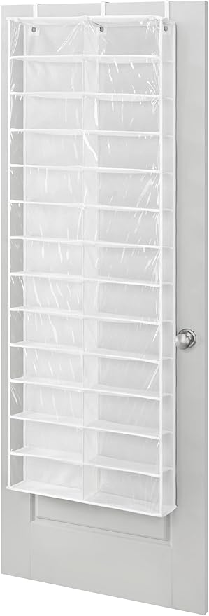Whitmor Over The Door Shoe Shelves - 26 Sections - White