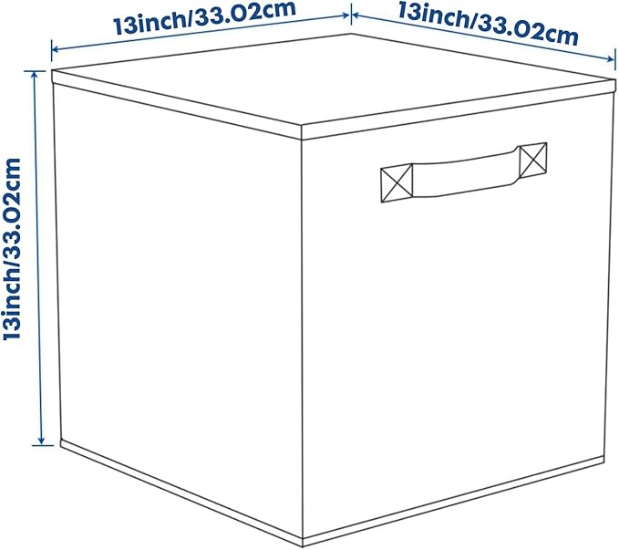 ShellKingdom Foldable Fabric Storage Cubes And Cloth Organizer Drawer For Closet And Toys, 13 X 13 X 13 INCH, 2 Pack (Lavender)