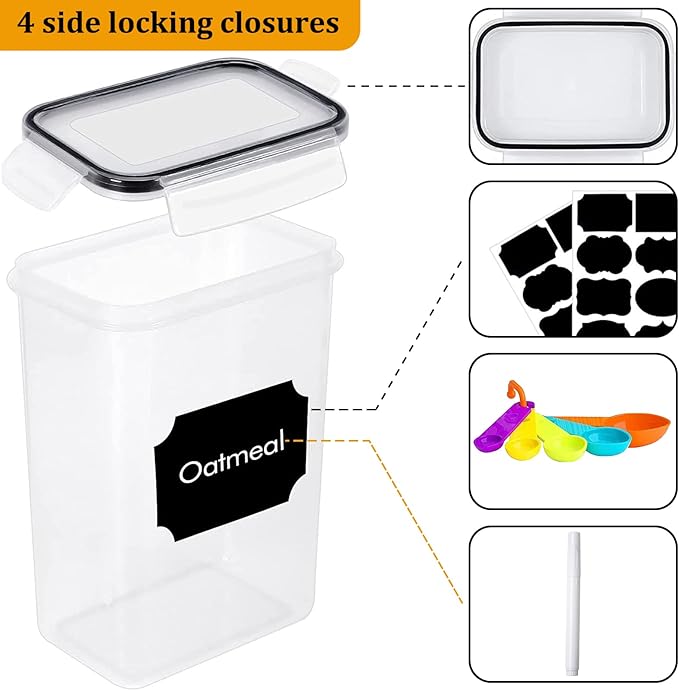 8 Pack Airtight Food Storage Containers with Lids