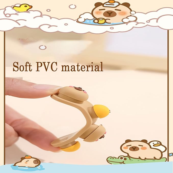 Capybara Cable Organizer, Adorable Animal-Shaped Cable Clips