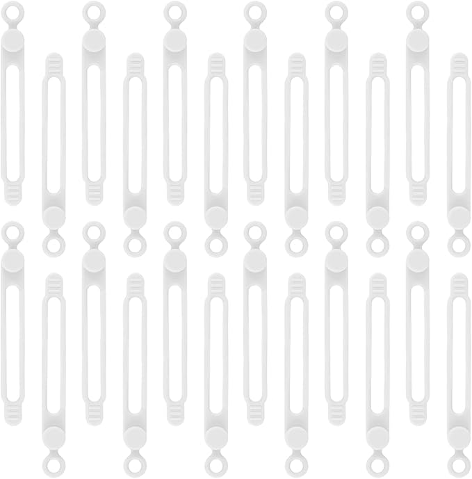24Pcs Silicone Cable Straps, Reusable Cable Ties Management Organizer, Reusable Cable Ties Wire Organizer, Silicone Cable Ties for Office Home Kitchen School Travel Organization