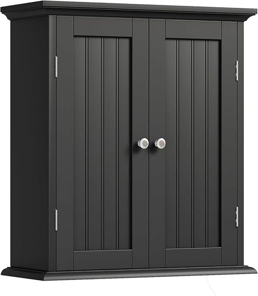 Bathroom Wall Cabinet, Over The Toilet Space Saver Storage Cabinet, Black